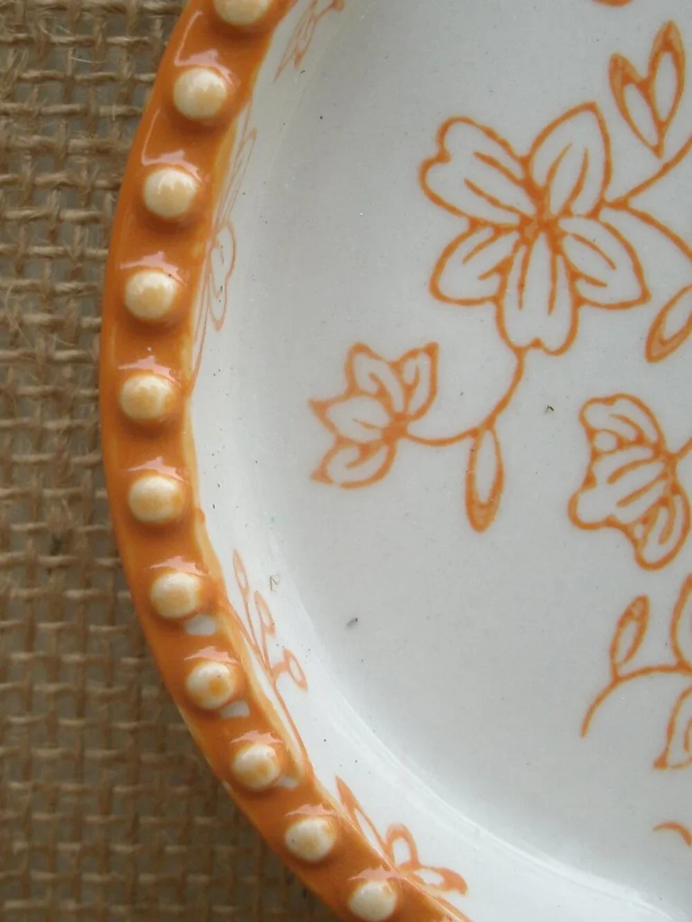 Vintage Temptations by Tara Floral Lace Stoneware Tart Dish